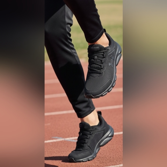 Shoes - Under Armour CHARGED ASSERT 9D Running Black Sneaker Shoes Women's Size 9